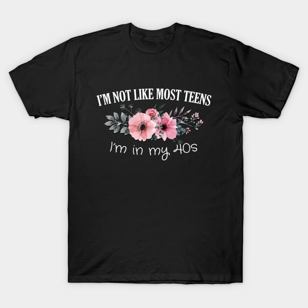 Not Like Most Teens Floral T-Shirt by giovanniiiii